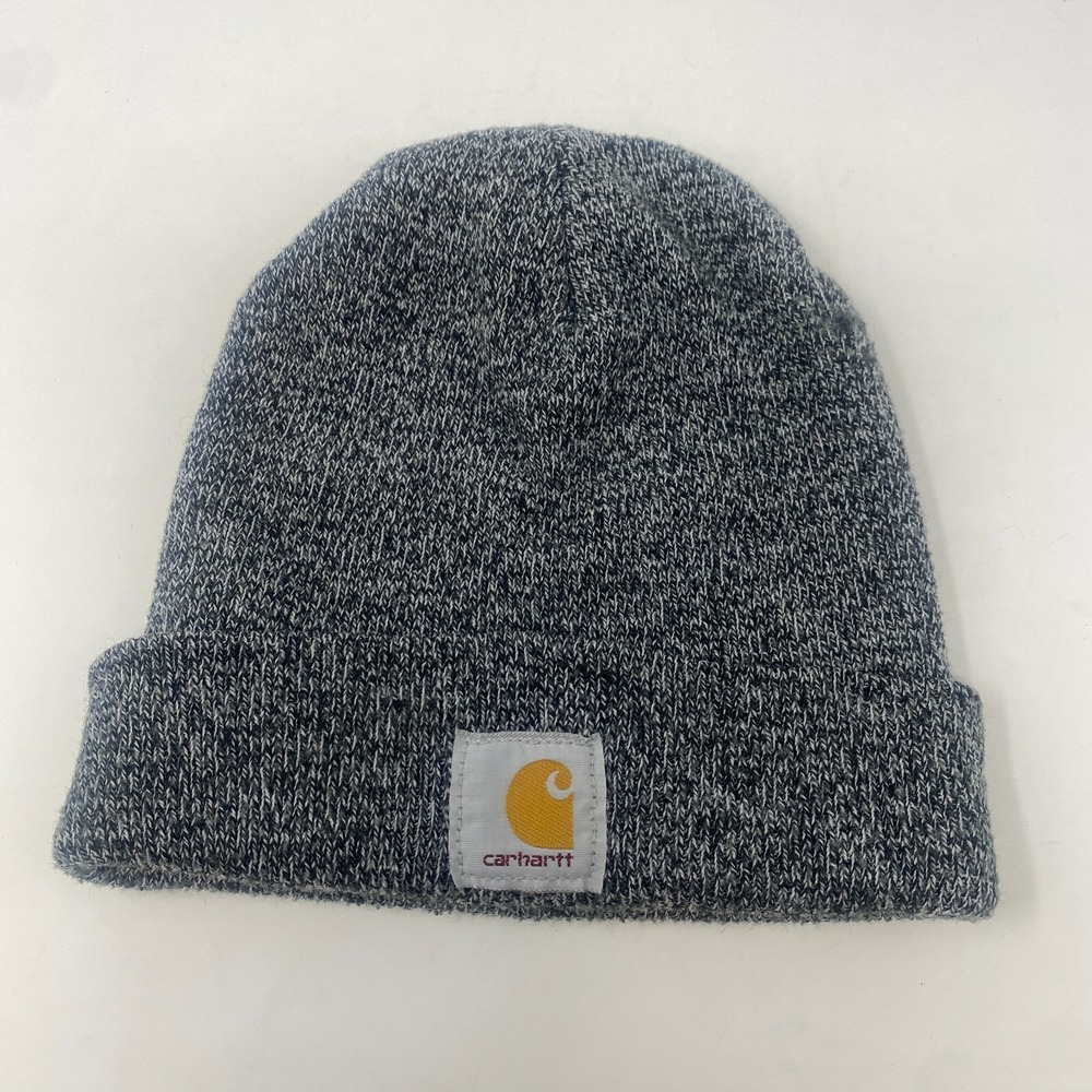 Carhartt Knit Beanie Winter Cap Hat Heather Gray Black One Size